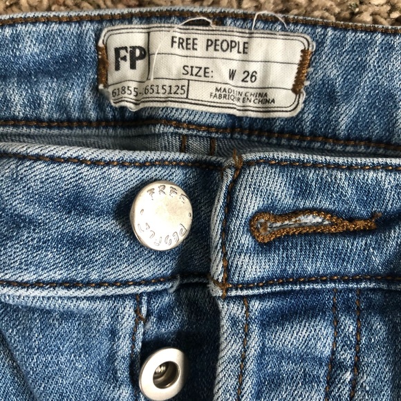 Free People Button Fly Skinny Jeans - Picture 6 of 8